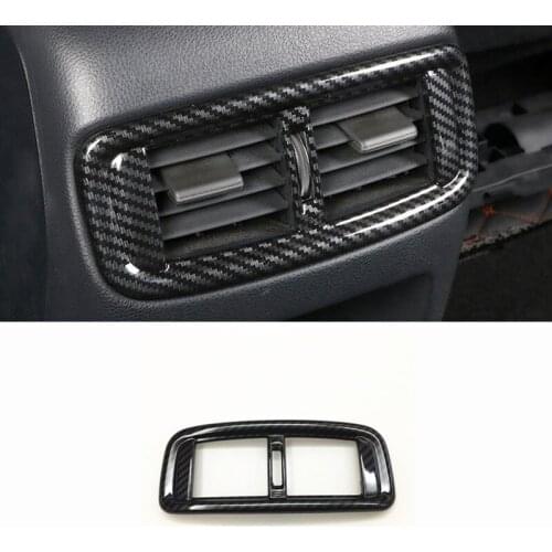 ABS Carbon fibre Car Back Rear Air Condition outlet Vent frame Cover Trim Car-styling For Honda CR-V CRV 2017 2018 accessories