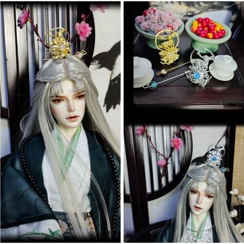 1/3 Scale BJD Hanfu Doll Wig Accessories Ancient Costume Hairwear Hairpin Hair Crown Head Accessories for BJD/SD Boy& Girl C1144
