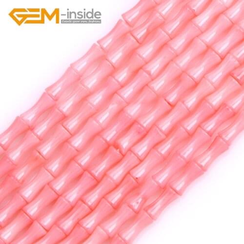 5x9mm Pink Bamboo Coral Beads Loose Beads For Jewelry Making Beads Strand 15 Inches Wholesale ! DIY Gift For Women Girl HOT