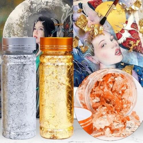 10g Gold Silver Foil Decorative Paper Resin Mold Fillings Shiny Sequins Glitters Filling Materials Resin Jewelry Making