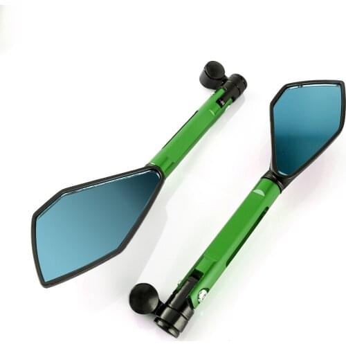For Kawasaki Z900 Z900RS Z800 Z1000 Motorcycle Accessories CNC Aluminum Rear View Mirrors Blue Glass Side mirror viewmirror Moto
