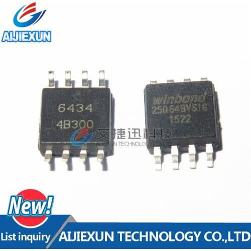 10Pcs W25Q64BVSSIG 25Q64BVSIG SOP8 64M-BIT SERIAL FLASH MEMORY WITH DUAL AND QUAD SPI in stock 100%New and original