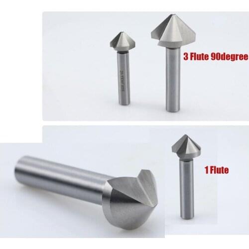 Metal chamfering machine 90 Degree chamfer cutter 90 degrees of three alloy blade chamfering drilling straight shank