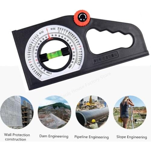 Multi-Function Slope Measuring Instrument Without Magnetic Universal Angle Level Declinometer Professional Bevel Protractor