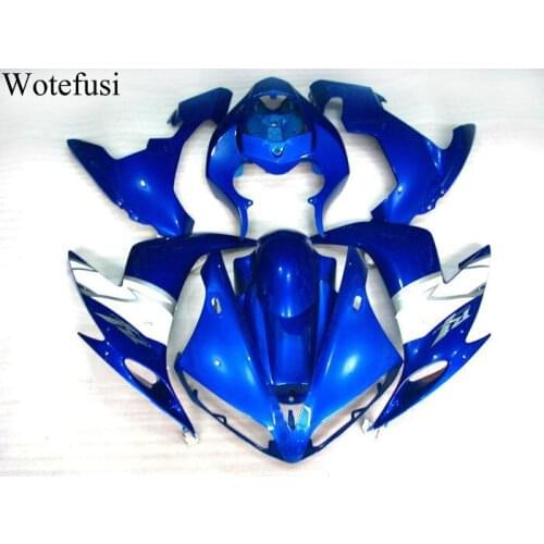 Fashion Hot White Blue Bodywork Motorcycle Fairing Injection Mold For 2004 2005 2006 YAMAHA YZF1000 R1 04-06 05 (7) [CK817]