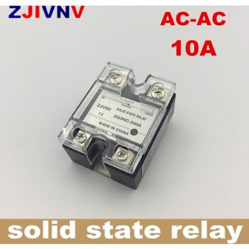 Single phase solid state relay 10A AC control AC SSR 10AA , AC relay SSR Zero crossing type full load current ZG3NC-310A