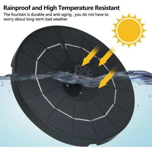 Floating Solar Fountain Garden Waterfall Fountain Pool Pond Bird Bath Solar Panel Powered Fountain Water Pump Garden Decoration