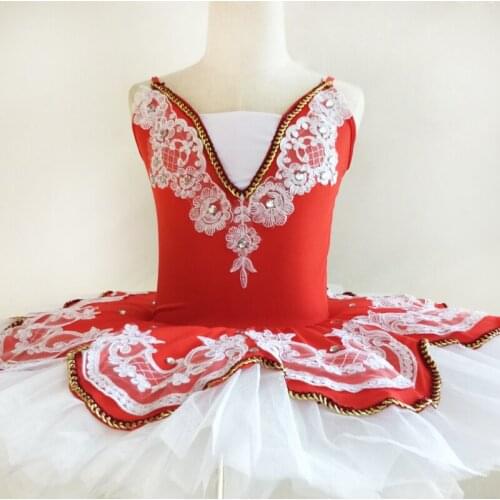 Professional Ballet Skirt Suspenders Fluffy Skirt Lace Practice White Swan Lake Children Costumes Gymnastics Leotards