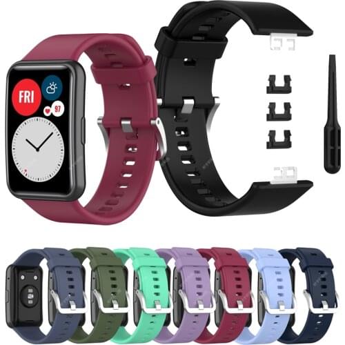 Watchband For HUAWEI WATCH FIT TIA-B09/TIA-B19 Silicon Wrist Strap Band Bracelet Wristband Sports Correa TPU Full Coverage Case