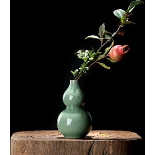 Hand made rough pottery ceramic flower ware home decoration hydroponic flower vase Japanese simple flower