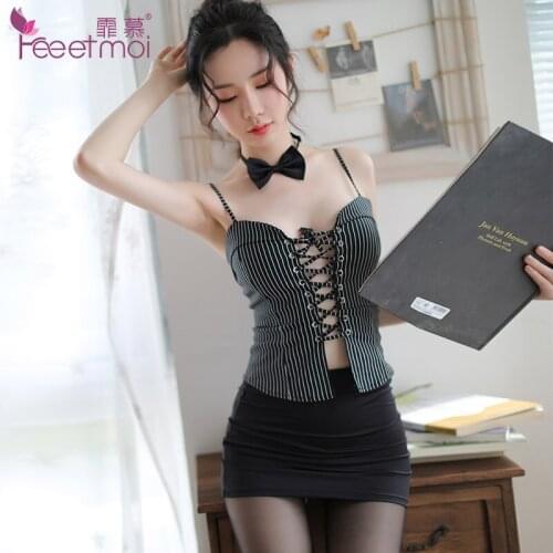 Sexy Secretary Cosplay Mujer Role Play Porn Costumes Women Roleplay Sex Uniform Suit Erotic Costume Sexy Naughty Lingerie Set