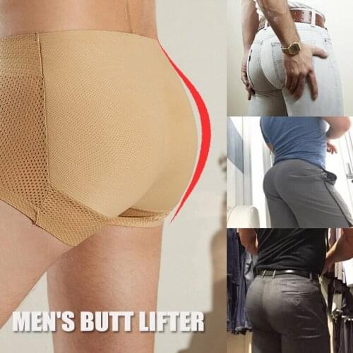 Summer Mesh Breathable Butt Lifter Padded Hip Enhancer Seamless Underwear Men Shapewear Boxer Shorts Sexy Cotton Panties Briefs