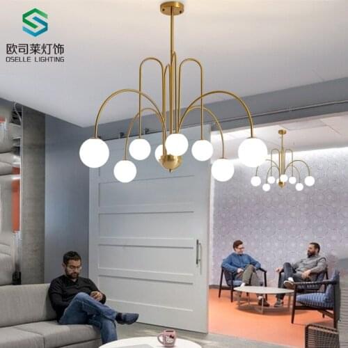 Modern led glass ball luminaire suspendu lustre pendente commercial lighting pendant lights kitchen fixtures living room