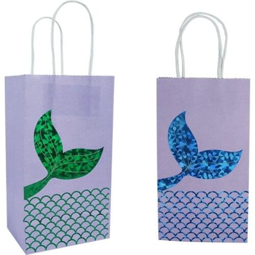 Wedding Decorations 5pcs Mermaid Gifts Box Birthday Party Decorations Kids Mermaid Party Happy Birthday Gifts Bags Party Decor