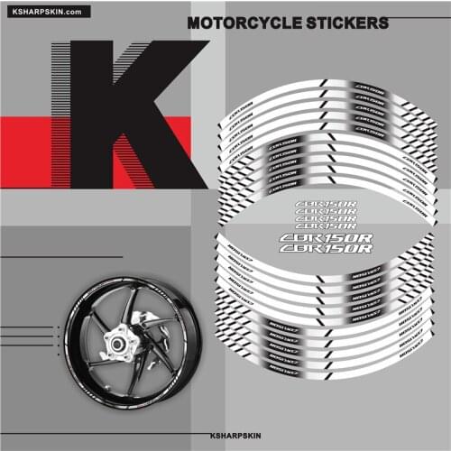 Motorcycle Tyre Decoration sticker Outer Rim Reflective decals For HONDA CBR150R cbr 150r