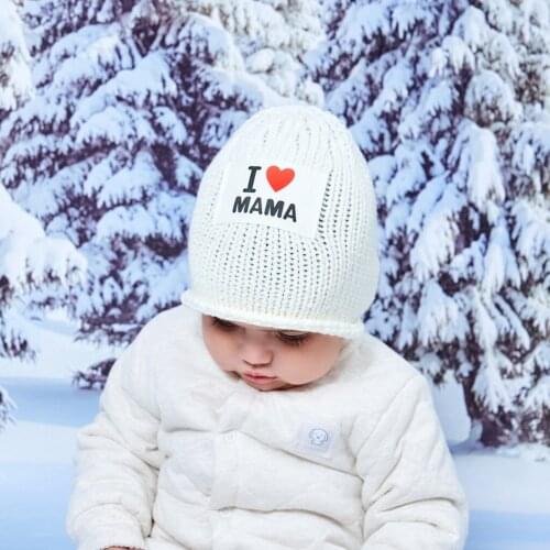Spring Baby Hats For Girls Crochet Cap Cute Newborn Girl&boy Knitted Print Caps Beanies Baby Bonnet Toddler Kids Letter Hat