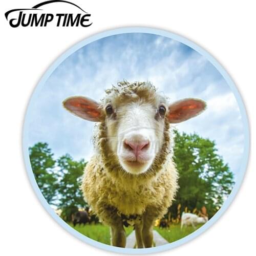 Jump Time for Funnynyny Sheep Vinyl Stickers Cute Farm Funnyny Sticker Laptop Luggage Waterproof Car Styling Accessories