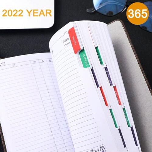 A6 Diary 365 Notebook Journal Double Side Portable Notepad PU Cover Waterproof Material Notebooks Booklet School Office Supplie