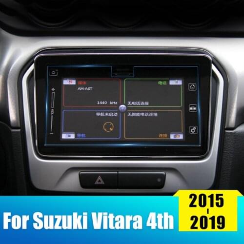Car Screen Protector Film For Suzuki Vitara 4th 2015 2016 2017 2018 2019 Tempered Glass Car Navigation Screen Protective Sticker