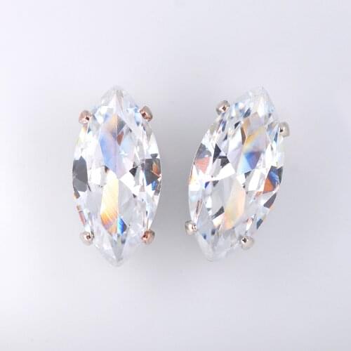 Golden,Silver Zircon Crystal Clear Zirconia Luxury Jewellery Sew On Claw CZ For Apparel Decorations Accessories, Horse Eye