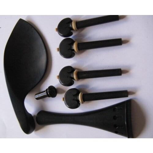 1 set Carving fine high quality ebony violin fittings 4/4, violin Parts