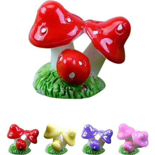 1pcs Fairy Dollhouse Mushroom Garden Ornament Plant Pot Decor