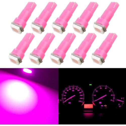 10pcs/lot Red Blue Pink White Red T5 Wedge 74 37 2721 Instrument Speedometer Gauge Cluster LED Dashboard Indicator Lamp Bulb