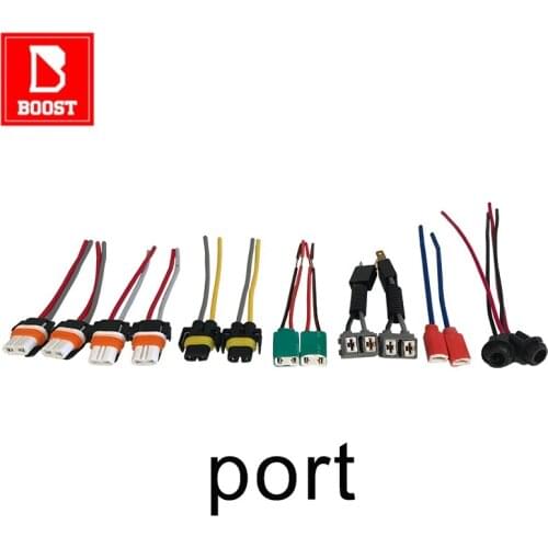 2Pcs 9005 9006 H7 H4 H8 T10 Connector Wire Harness Power Cable Cord Plug Lamp Socket Light holder Wiiring Adapter Bulb