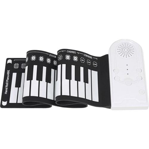 49 Keys Digital Keyboard Piano Portable Silicone Electronic Roll Up Piano USB Charging Cable Hand Roll Piano