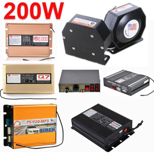 Car Multi-tone & Klaxon Horns For Police,Ambulance,Firetruck,Bluetooth Model 12V 200W Speaker Police Siren mp3 Electronic Horn