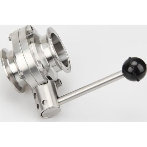 Free Shipping Butterfly Valve 4" (102mm), Sanitary Stainless Steel304, OD119