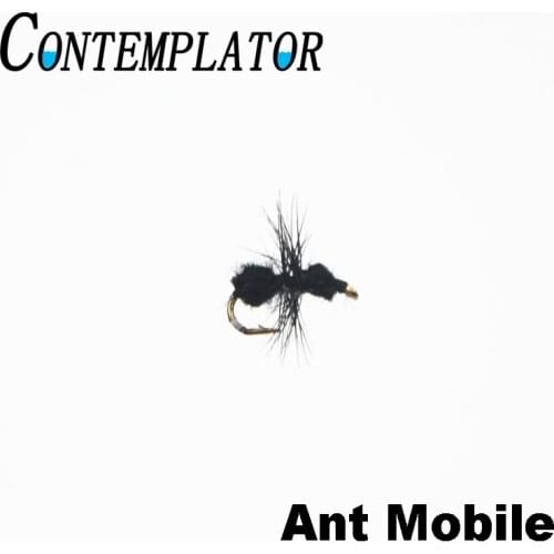 CONTEMPLATOR 5pcs 16# Dry Fly Ant Mobile Fly Fishing Flies Surface Water Terrestrial Patterns Insects Lures For Trout Fishing
