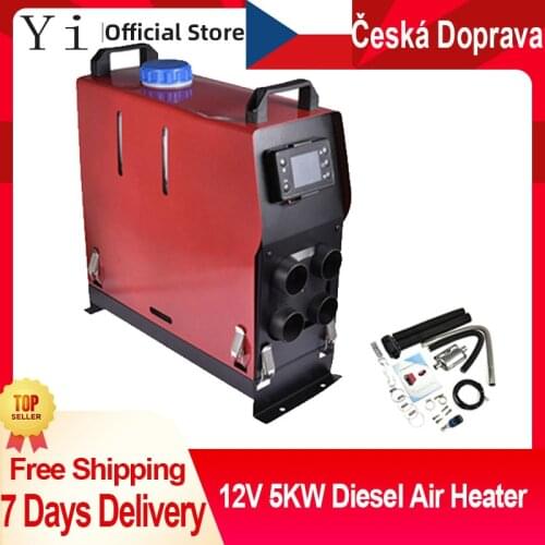 5KW 12V Air Diesel Heater Parking Heater Auxiliary Set Remote Control Low Noise LCD Display Silencer For Truck Bus Česká doprava