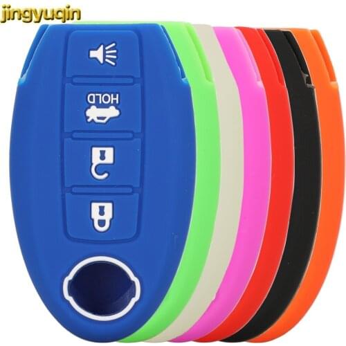 Jingyuqin 30ps Remote Car Key Silicone Case Cover For Nissan Altima Maxima Sentra Versa Murano Juke Pathfinder Rogue Tiida Sunny