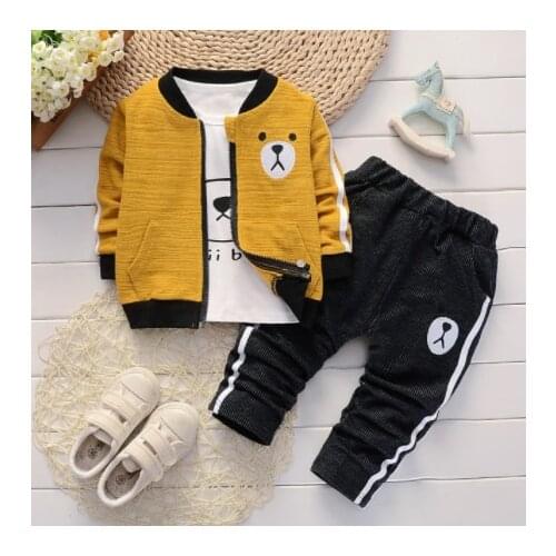 BibiCola Spring Autumn Baby Boy Clothing Sets Kids Clothes Set Toddler Boys Cotton t-shirts+pants Sports Suit Tracksuit Set