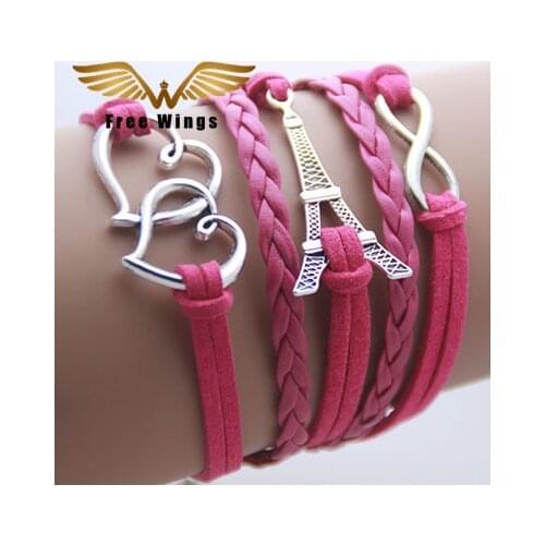 Leather Bracelet Men jewellery bracelets For Women Infinite Bijoux Wings Owl Cords charm bracelet bangles Dropshipping bohemian