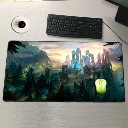 Mairuige League of Legends Summoners Large Gaming Lock Edge Rubber Speed Mouse Pad Soft Office Mouse Mat for Office/Home Use