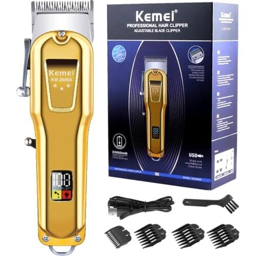 Original full metal cord cordless barber professional hair clipper electric hair trimmer for men adjustable pro haircut machine