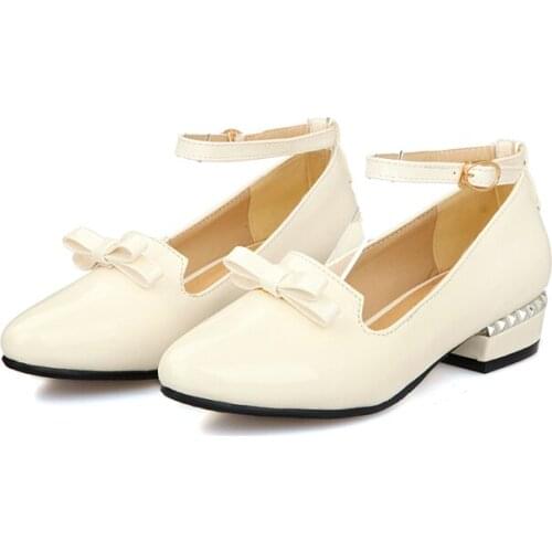 Big Size Sweet butterfly tie single shoes Casual one word buckle single shoes