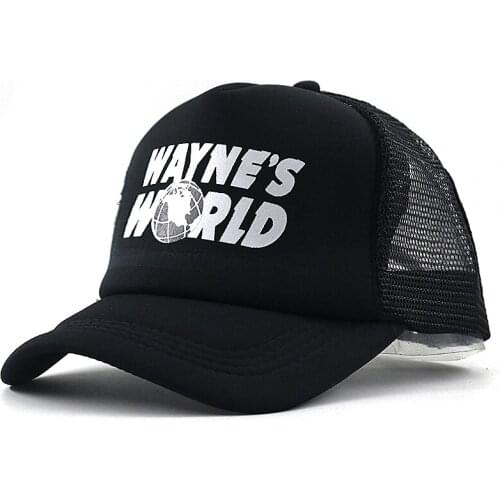Fashion WAYNES WORLD printing baseball cap for summer cotton adjustable mesh snapback hats hip hop sports caps unisex