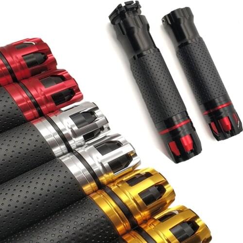 Motorcycle Anti-Skid Handle ends handlebars Racing hand grips CNC 22mm 7/8" For Honda CBF1000 CBF600 CB650F VT1100 GROM MSX125