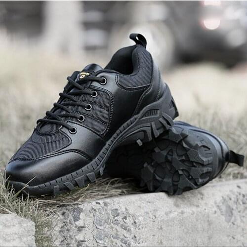 Men Tactical Military Shoes Black Training Combat Boots Army Shoes Ankle Non-slip Boots Mens Wear Resistant Shoes Sneakers
