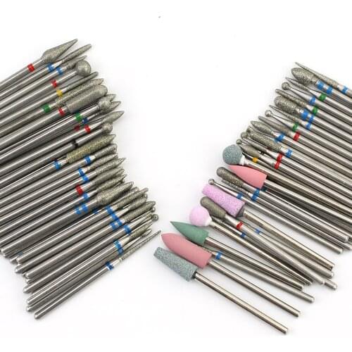 4pcs Diamond Nail Drill Bit Set Milling Cutter for Manicure Electric Nail Files& Drill Bits Skin Gel Remove Cutter Burr Tools