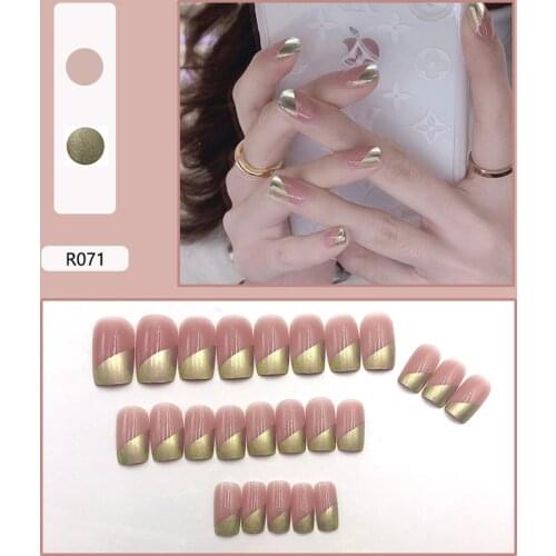 Fake Nails Art Nail Tips Press on False with Designs Set Full Cover Artificial Short Packaging Kiss Display Clear Tipsy Stick