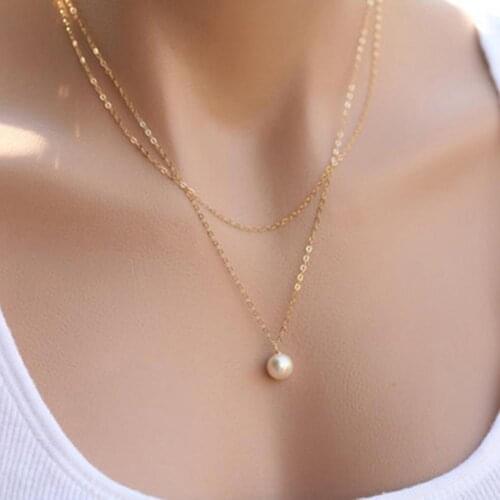 New Arrival 2021 Fashion Minimalist Round Disco Coin Chain Necklace Pendant Dainty Sequins Multi Layers Necklaces Women