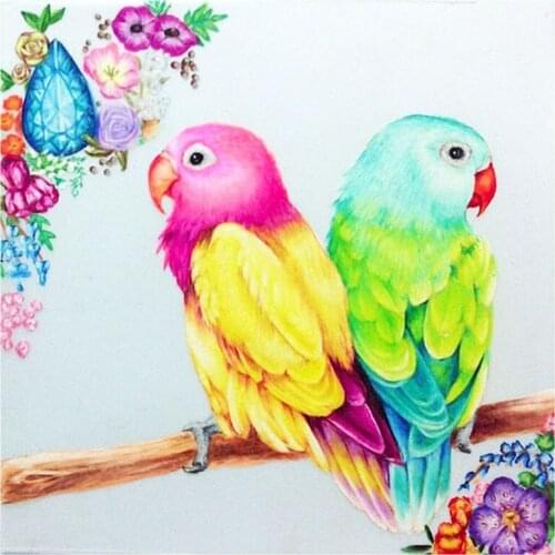 New 5D DIY Full Square,Round Resin Diamond Painting "Flower parrot" 3D Embroidery Rhinestone Cross Stitch Home Decor Gift