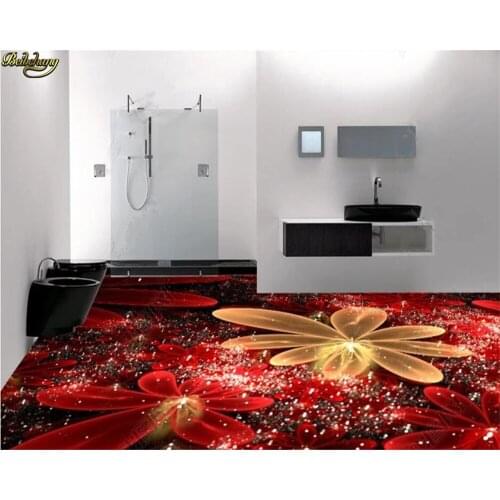 Beibehang Custom wallpaper floor painting colorful flowers light highlights 3D floor papel de parede wall papers home decor