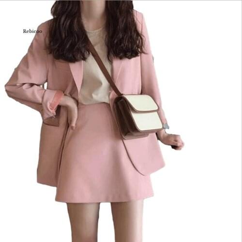 2020 Autumn wear new womens wear ladies suit Korean version very fairy skirt two pieces set