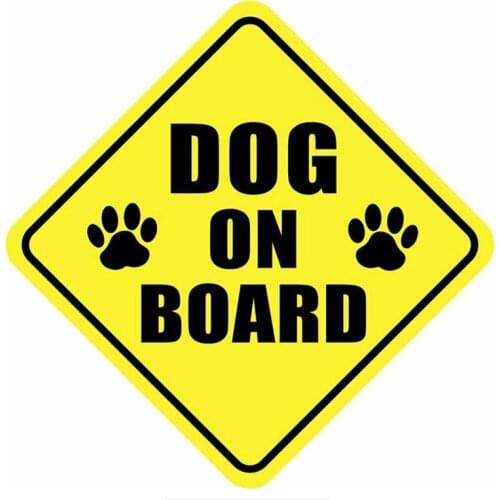 Warning Dog on Board Funny Car Sticker Automobiles Motorcycles Exterior Accessories Reflective PVC Decals,15cm*15cm