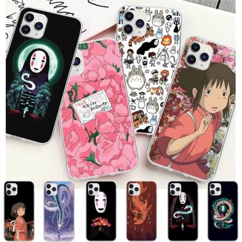 Studio Ghibli Spirited Away Totoro Transparent Mobile Phone Cover Case For IPhone 12 11 Pro Max Xs X Xr 7 8 6 6s Plus 5s Se 2020